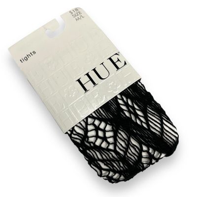 HUE Womens Geo Net Tights Size M/L Black 1 Pair New